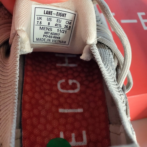 🆕 LANE-EIGHT MENS UNISEX 8 HITT WORKOUT TRAINERS SHOES LUNAR STONE GREY AD1 - Picture 4 of 11